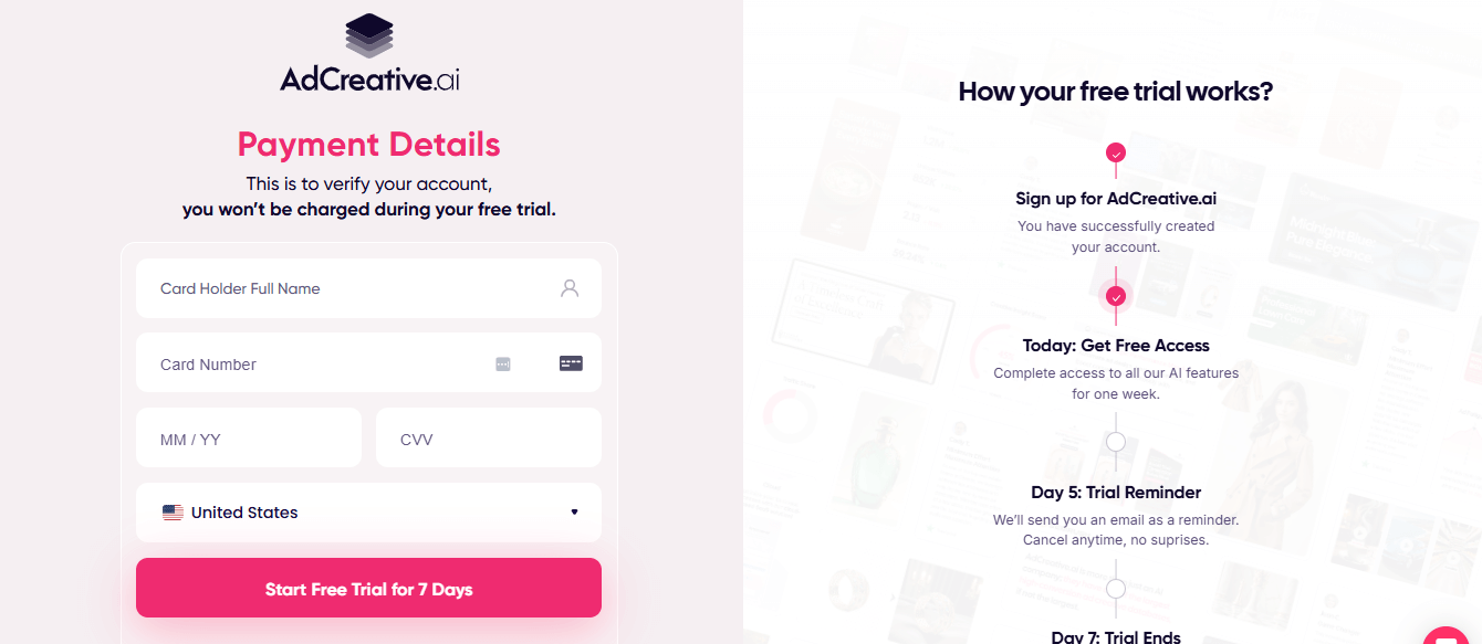 AdCreative Payment Page