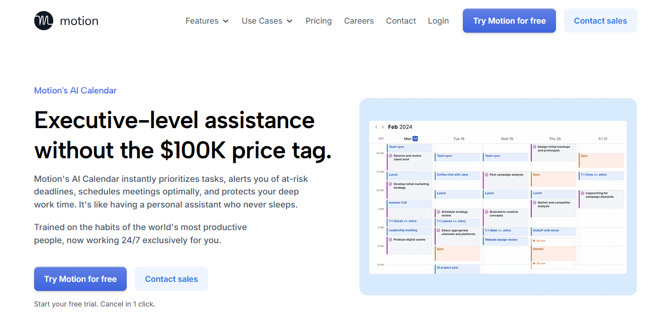 Motion Ai Calendar